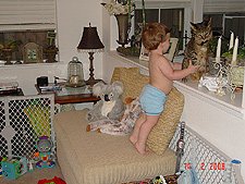 Hunter bugging Allie...