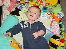 In the playpen.