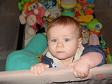 In the playpen.