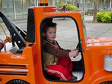 Hunter on a tractor ride.