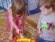 Hunter and Jordan hammering...