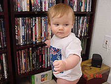 Hunter knows he's being naughty...