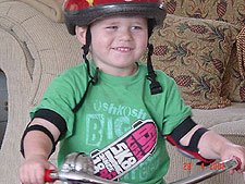 Hunter wants to go for a ride outside.