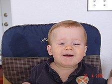 Silly smile.