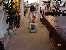 Hunter with his walker.