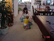 Hunter with his walker.