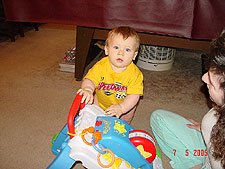 Hunter with his walker.