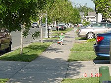 Hunter being chased by his RC truck.