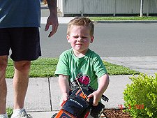 Hunter making a silly face.