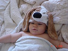 Hunter after his bath.