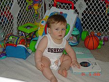 Hunter looking at his new book.