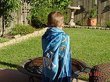 Hunter drying off.