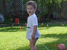 Hunter playing outside