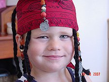 Hunter with his Jack Sparrow bandana on
