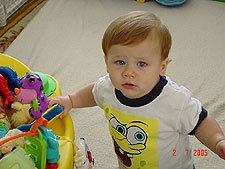 Hunter's new SpongeBob shirt