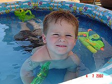 Hunter in his pool