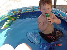 Hunter in his pool