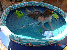 Hunter in his pool