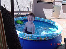 Hunter in his pool
