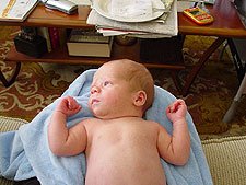 Hangin' out on Dave's lap.