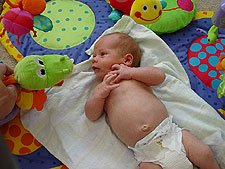 Hunter's alligator tries to sneak up on him.