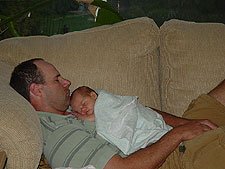 Dave and Hunter napping.