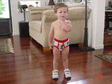 Hunter loves his Reeboks and wears them all the time!