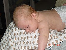 Hunter on Dave's lap.