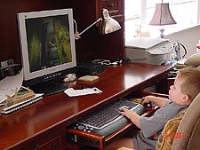 Hunter playing Quake.