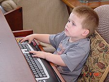 Hunter playing Quake.