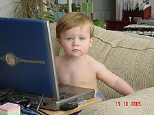 Hunter looking serious