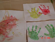 Some of Hunter's artwork.