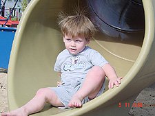 All that friction makes Hunter's hair stand on end!