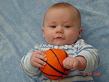 Hunter with his basketball.
