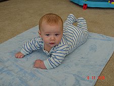 Hunter gets his belly time.