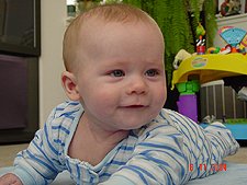 Hunter likes belly time...