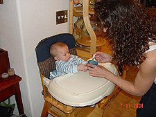 Hunter seems to like his cereal.