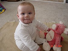 Hunter with his little piggy.
