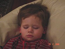 Hunter sleeping