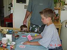 Tyler doing a card trick