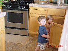 Hunter and Jordan looking mischievious...