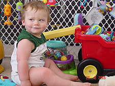 Hunter looking silly.