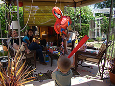 Hunter hits the pinata