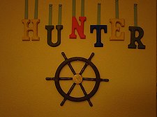 Ship wheel Heidi painted