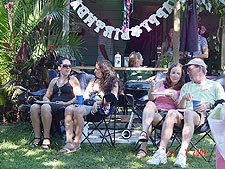 Hanging out in the back yard...