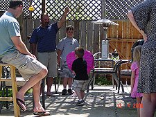 Hunter hitting the pinata