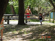 Jordan, Hunter and Ken return from their long walk.