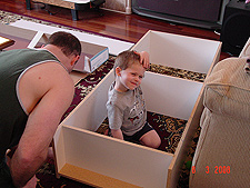 Dave with Hunter goofing off.