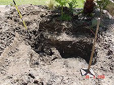 Beginning of the pond layout.