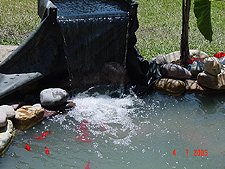 Waterfall...still need to add rock.